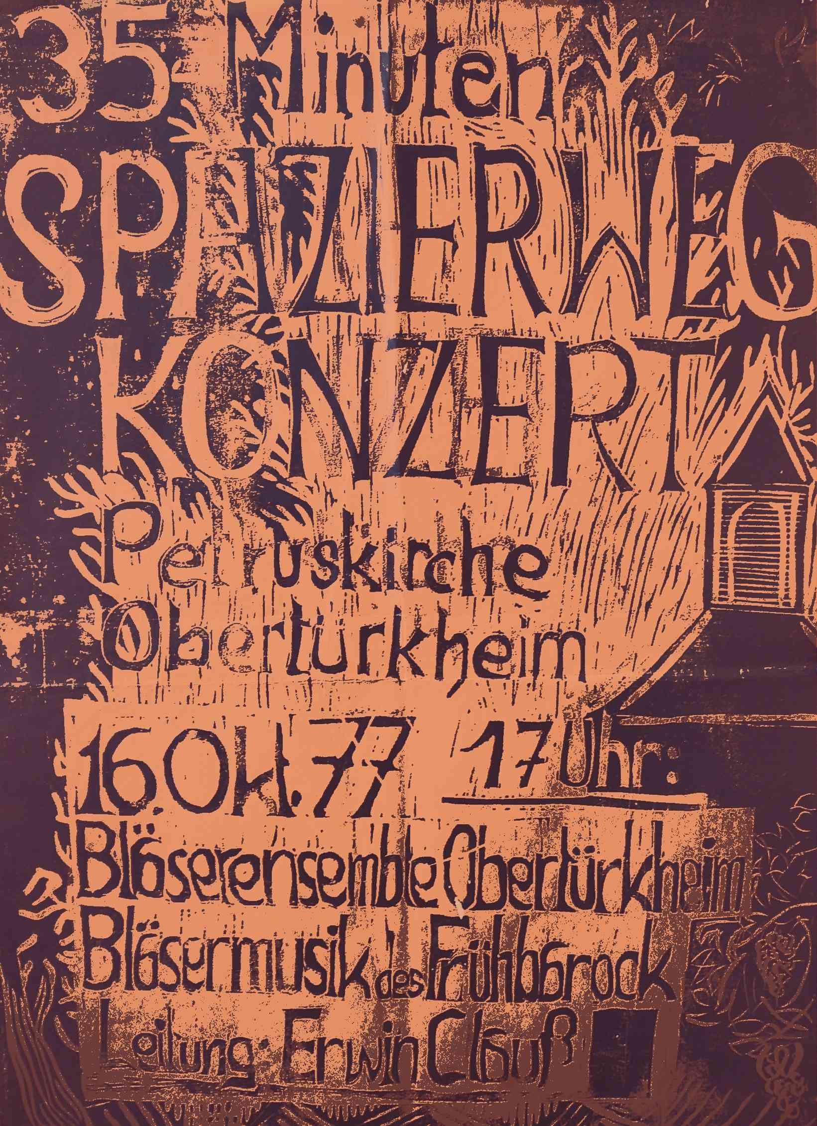 1977.10 Plakat Spazierwegkonzert Blaeserensemble